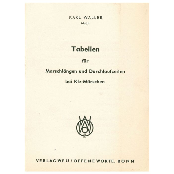 Tabellen für Marschlängen