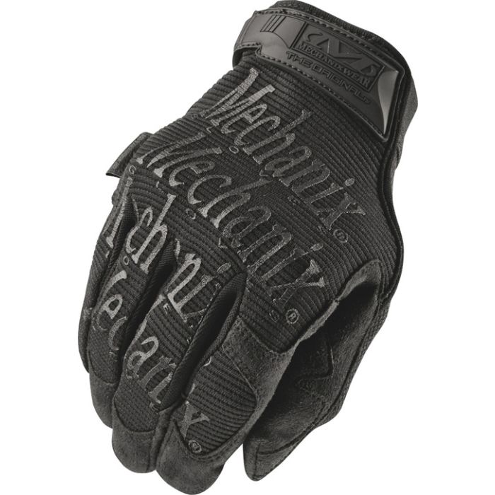 Handschuhe Mechanix Original: Handinnenfläche: Lederimitat 60% Nylon, 40% Polyurethan und 82% Nylon, 18% Polyreuthan. Handrücken:100% Elasthan mit Aufdruck aus thermoplastischem Kautschuk. Innenfutter: 100% Polyester