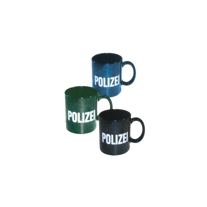 Keramiktasse "POLIZEI" - blau - Nr. 4084