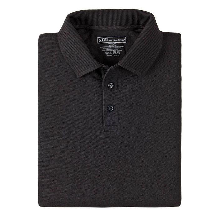 5.11 Professional Langarm Polohemd Schwarz