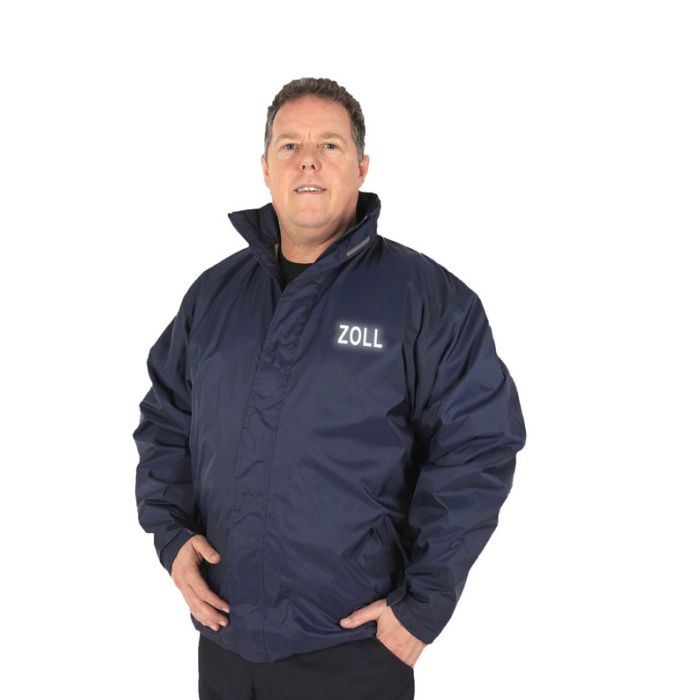 Blouson (Windjacke) mit Kapuze und Reflexdruck ZOLL - Dunkelblau
