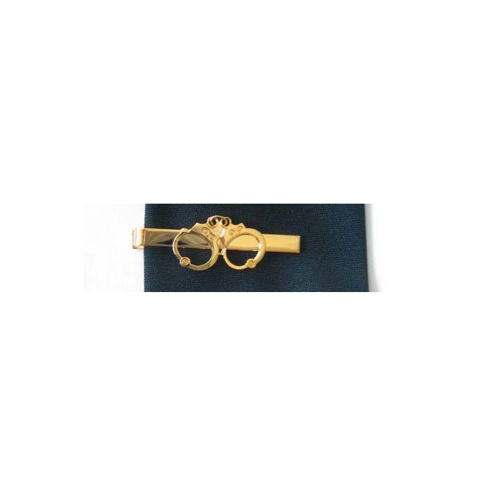 Krawattenspangen - Handschellen gold 