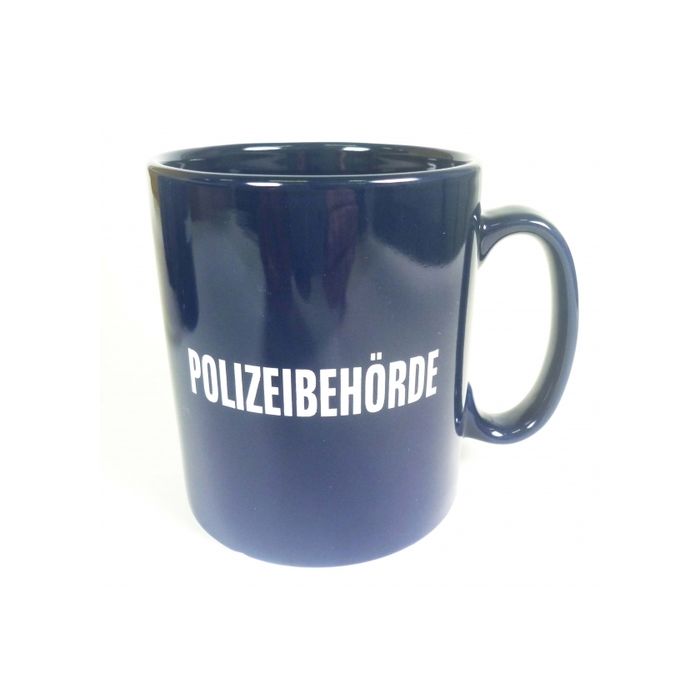 Keramiktasse "Polizeibehörde" - dunkelblau - Nr. 5074