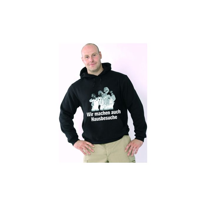 Kapuzenpulli -  mit Aufdruck "Wir machen auchHausbesuche" 
