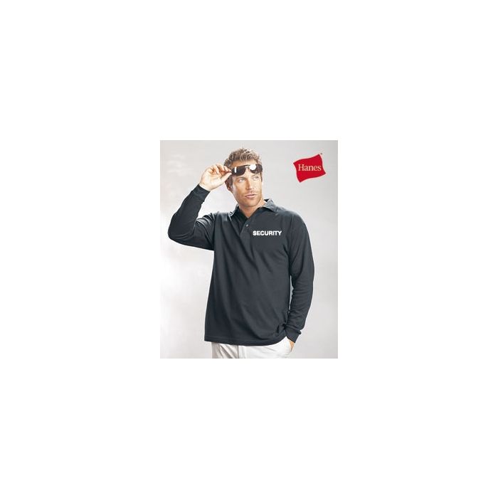 Langarm Polo Shirt schwarz