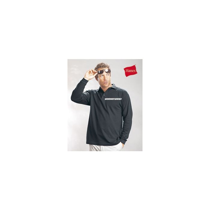 Langarm Polo Shirt schwarz