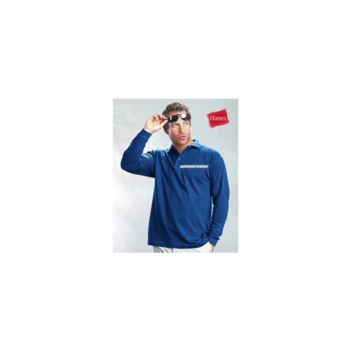 Langarm Polo Shirt dunkelblau