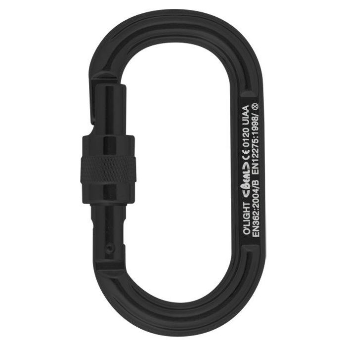 Aluminium Karabiner O'LIGHT SCREW - Schwarz