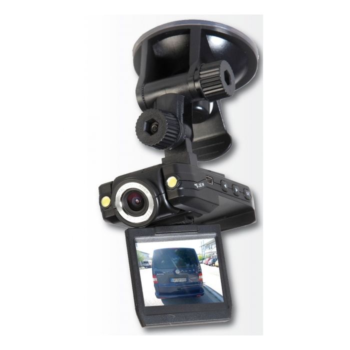 KFZ Überwachungskamera - Schwarz - mobile Überwachungskamera zur Aufzeichnung von Videos oder Bilder im Straßenverkehr - 140 Grad Aufnahmewinke - Nr. 6028