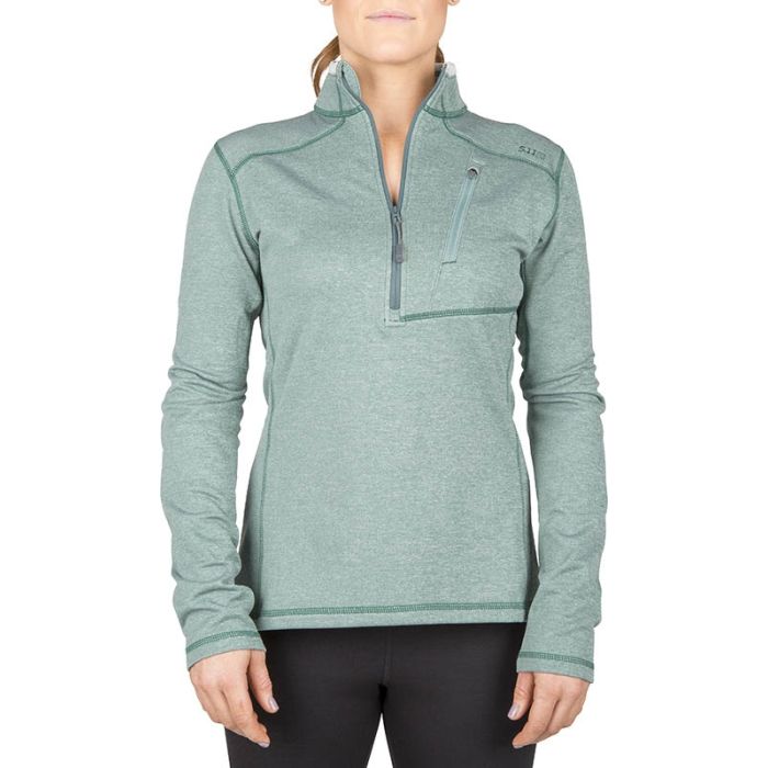  5.11 Glacier Damen-Fleece Half-Zip Jade