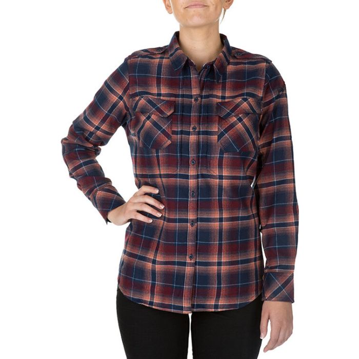 5.11 Heartbreaker Flanel Shirt Damen-Coral