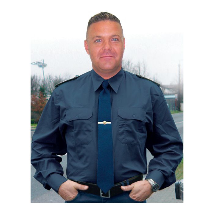 Polizei-Diensthemd Langarm Dunkelblau