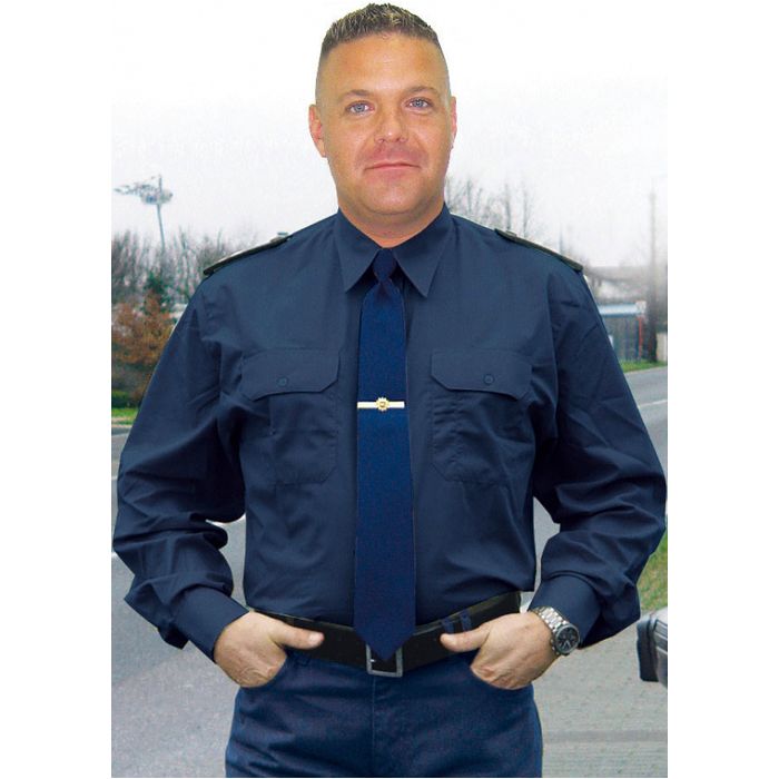 Polizei-Diensthemd Langarm Dunkelblau