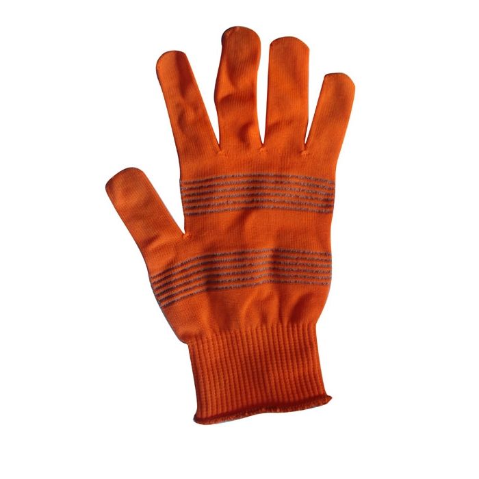 Signal-Handschuhe - orange - Innenfläche: Microfaser, waschbar - Nr. 6530
