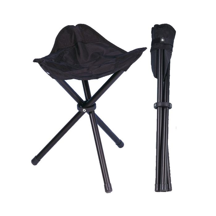 Alu-Dreibeinhocker - stabile Alufüße, verstärkter Sitzfläche, Nylongewebe - Sitzhöhe: ca. 36 cm - 600 gr leicht, zusammenklappbar - Nr. 6711 