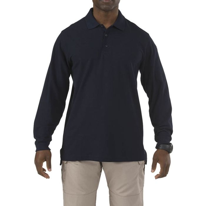 5.11 Utility Langarm Polohemd Dark Navy