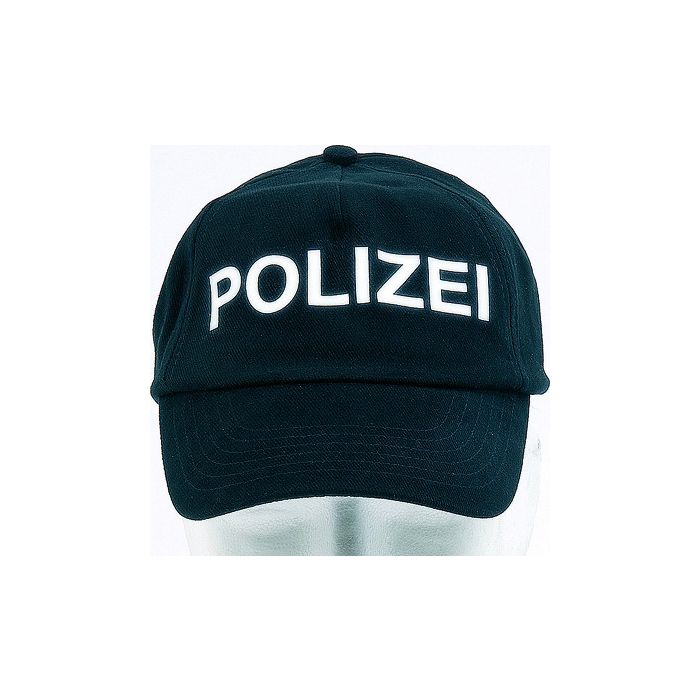 Base-Cap Schwarz mit Reflexschrift POLIZEI