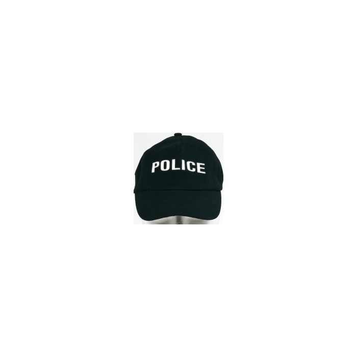 Base-Cap Schwarz mit Reflexschrift POLICE