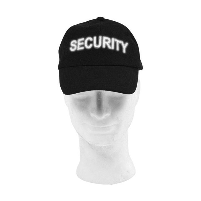 Base-Cap Schwarz mit Reflexschrift SECURITY