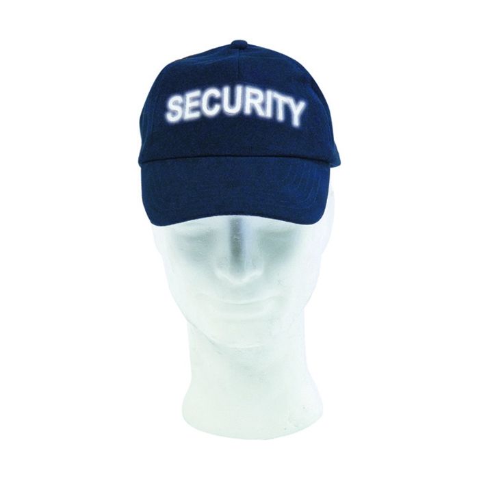 Base-Cap Dunkelblau mit Reflexschrift SECURITY