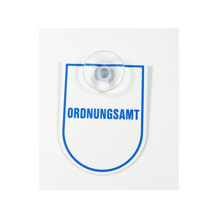 PVC-Schild mit Saugknopf "ORDNUNGSAMT" - 10,5cm x 8,0 cm - Nr. 7830