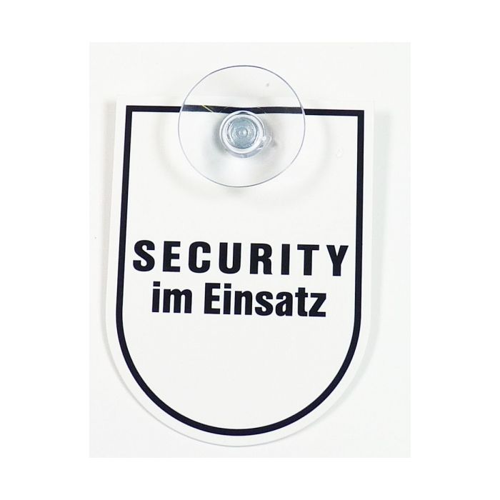 PVC-Schild mit Saugknopf "SECURITY im Einsatz" - 10,5cm x 8,0 cm - Nr. 7831