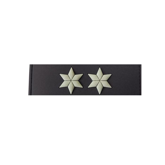 Rubber Patch 2 Sterne - Polizeioberkommissar - Schwarz