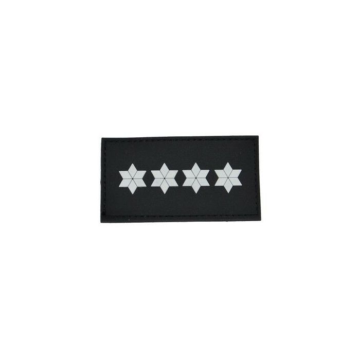 Rubber Patch 4 Sterne - 1.EPHK - Schwarz