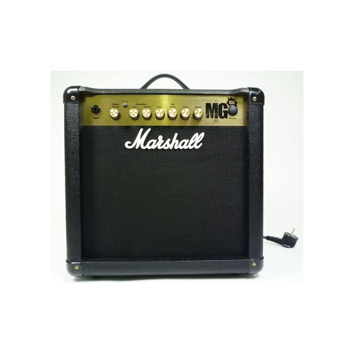 Marshall Gitarrenverstärker - Leistung von 15 Watt und eingebautem Hall - Umschaltung vom Akustik-Sound auf Hardrock Sound - Maße: 382 x 379 x 205 mm - Gewicht: 7,4 kg - Nr. 8509