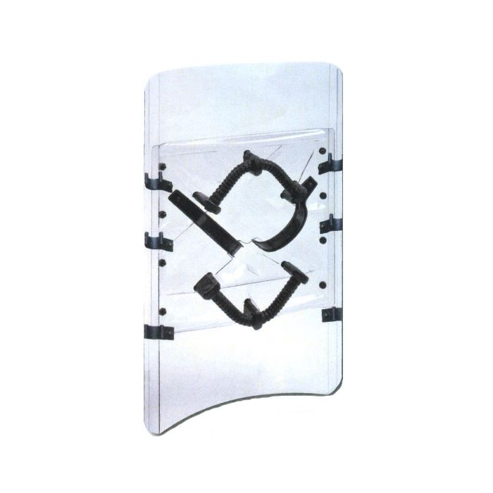 Polizei-Schutzschild - ESP Police-Shield - robust - mit ergonomischer Griff und Schlagstockhalterung - Nr. 8563