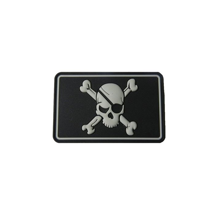 Rubber Patch Pirat Skull Negativ - Nachtleuchtend - Nr. 9012