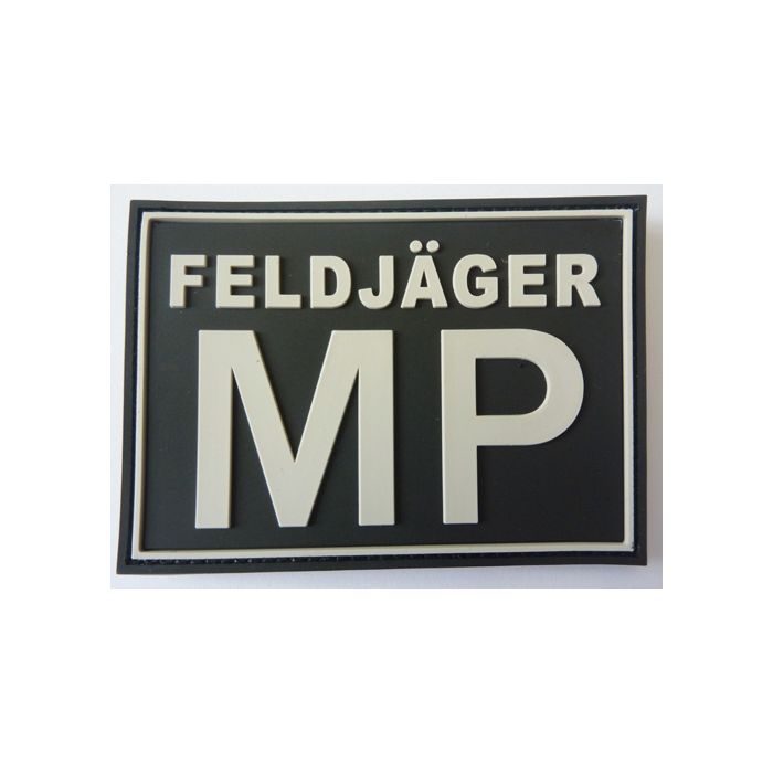 Rubber Patch Feldjäger schwarz/weiß - Nr. 9048