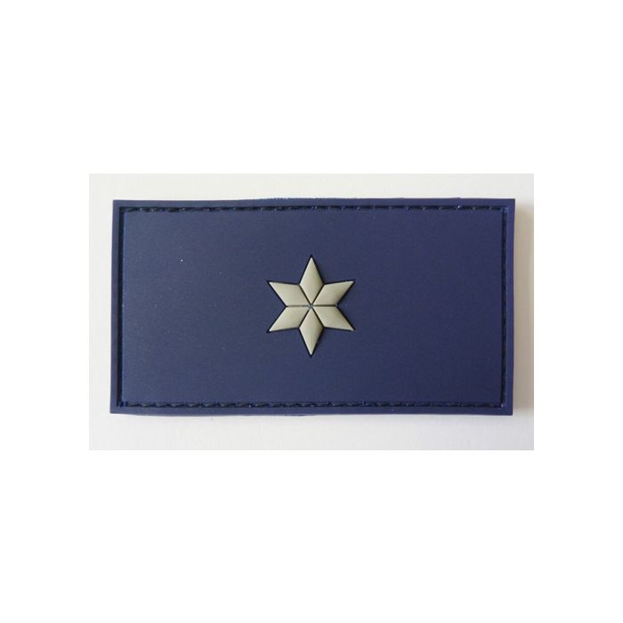 Rubber Patch 1 Stern - Polizeikommisar - Dunkelblau
