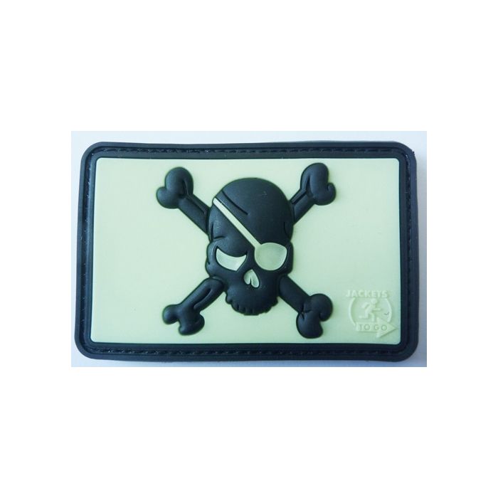 Rubber Patch Pirat Skull - Nachtleuchtend - Nr. 9076