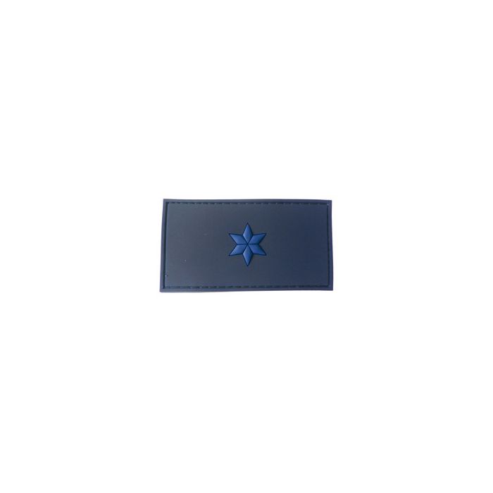 Rubber Patch 1 Stern - Polizeioberwachtmeister - Dunkelblau