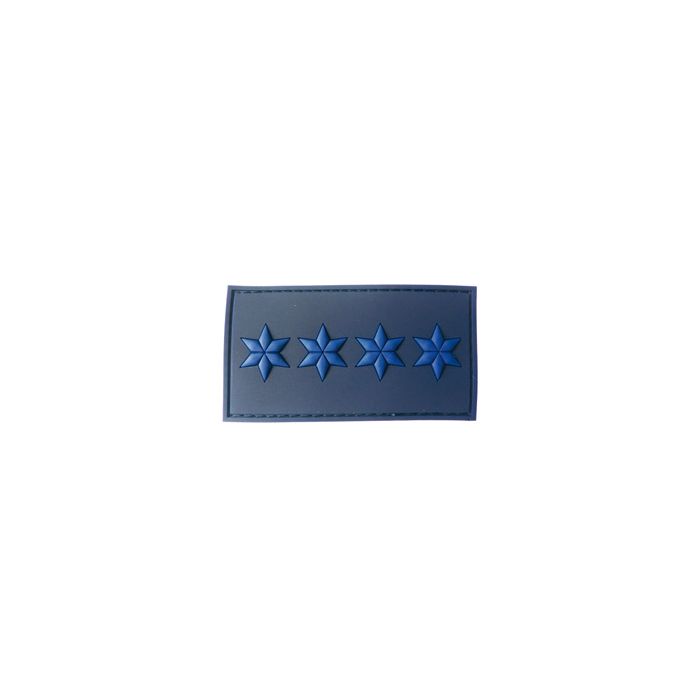 Rubber Patch 4 Sterne - Polizeihauptmeister - Dunkelblau