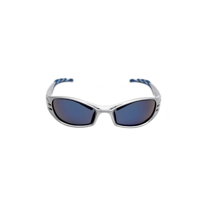 3M FUEL Schutzbrille Rahmen Platinum - Blau verspiegelt - Dreifache Reflex-Beschichtung - Nr. 9318