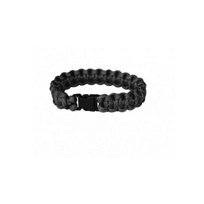 Notfall-Armband aus Fallschirm-Nylon - Schwarz
