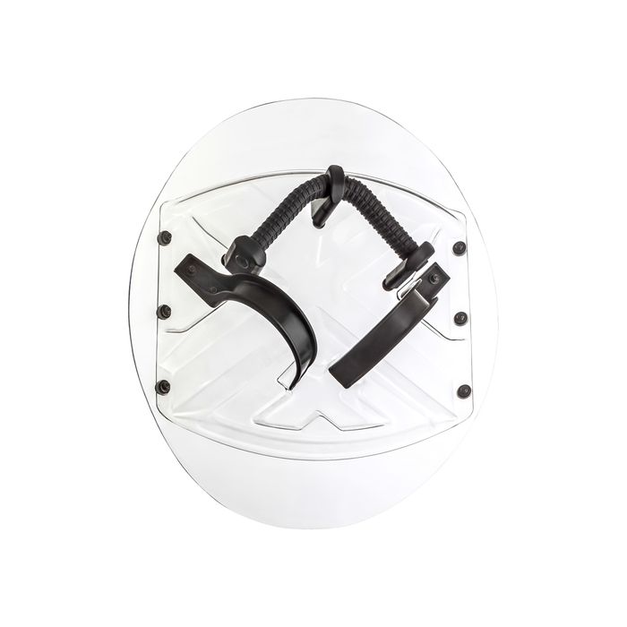 Runder Schutzschild: Maße: ca. Ø 570 x 3 mm Dicke. Gewicht: ca. 2.000 g