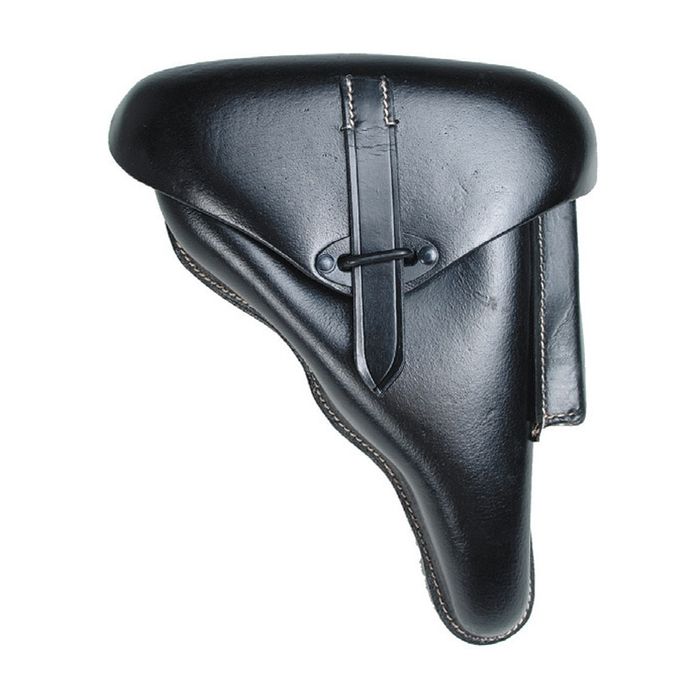 Pistolentasche P38 - REPRO - Hard Shell - Farbe: Schwarz - Material: Leder - Nr. BW4328