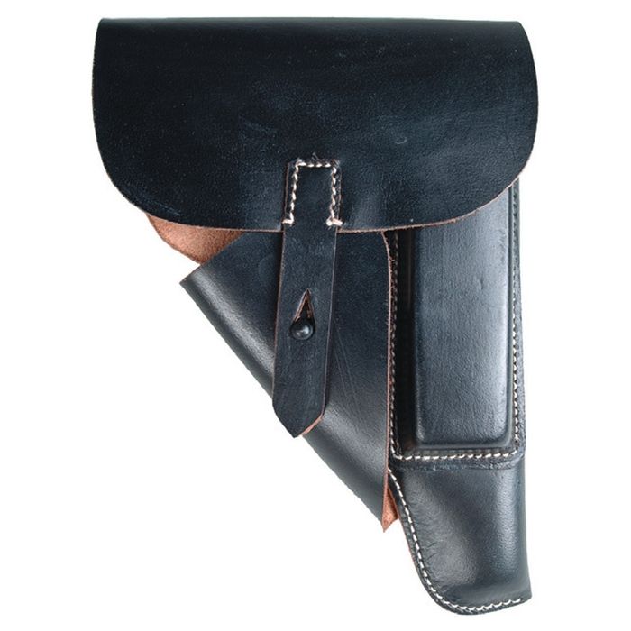 Pistolentasche P38 - REPRO - Soft Shell - Farbe: Schwarz - Material: Leder - Nr. BW4329