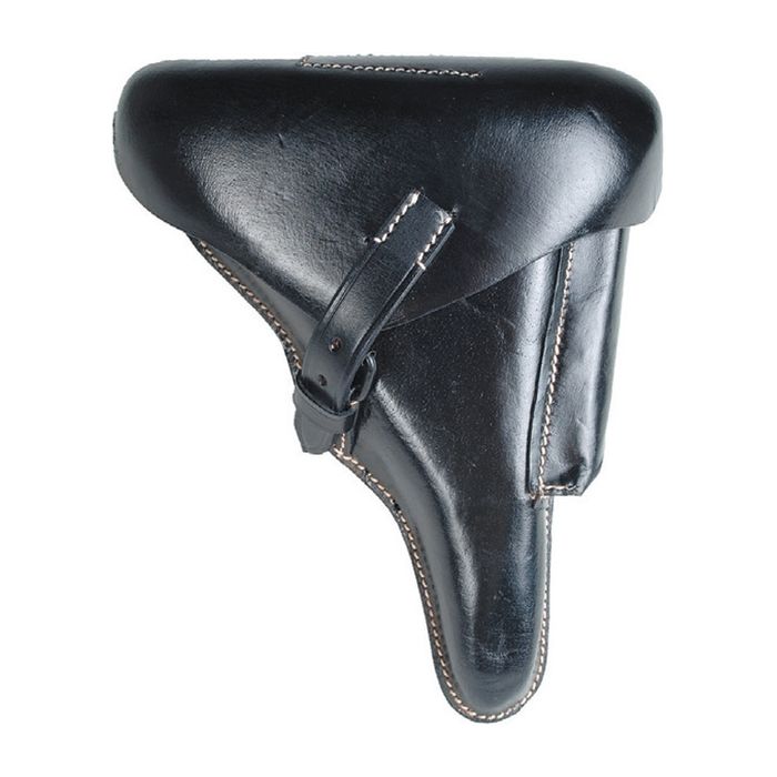 Pistolentasche P08 - REPRO - Farbe: Schwarz - Material: Leder - Nr. BW4330