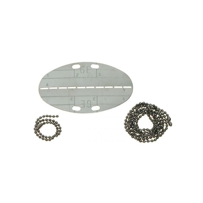 Bundeswehr Erkennungsmarke - Oval mit Ketten - Nr. BW4810