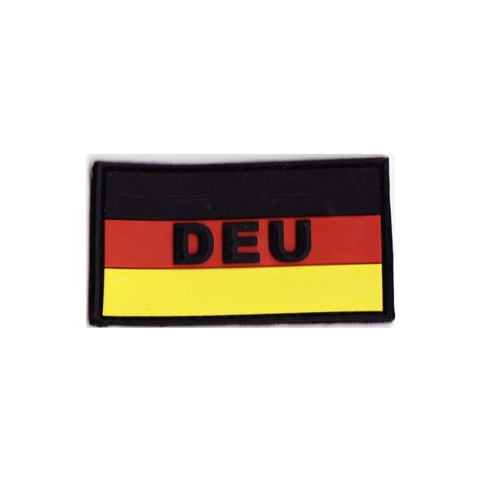Rubber Patch Deutschlandfahne - 5,7 x 3 cm - bunt - DEU - Nr. BW5802