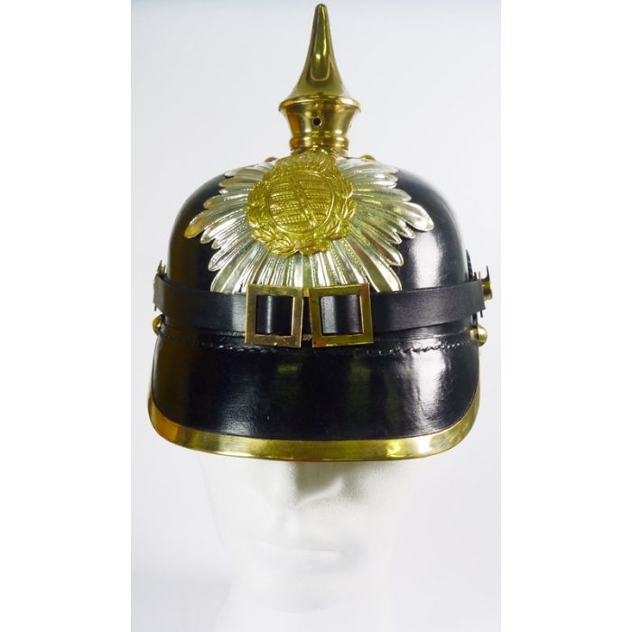 Pickelhaube Sachsen 1842 - 1915 - Aufwändig und detailgetreu verarbeitet - Nr. HE4514