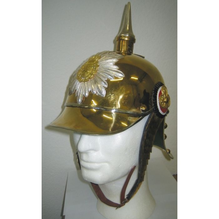 Sächsischer Gardereiterhelm - 1A Reproduktion - Messing - Nr. HE4577