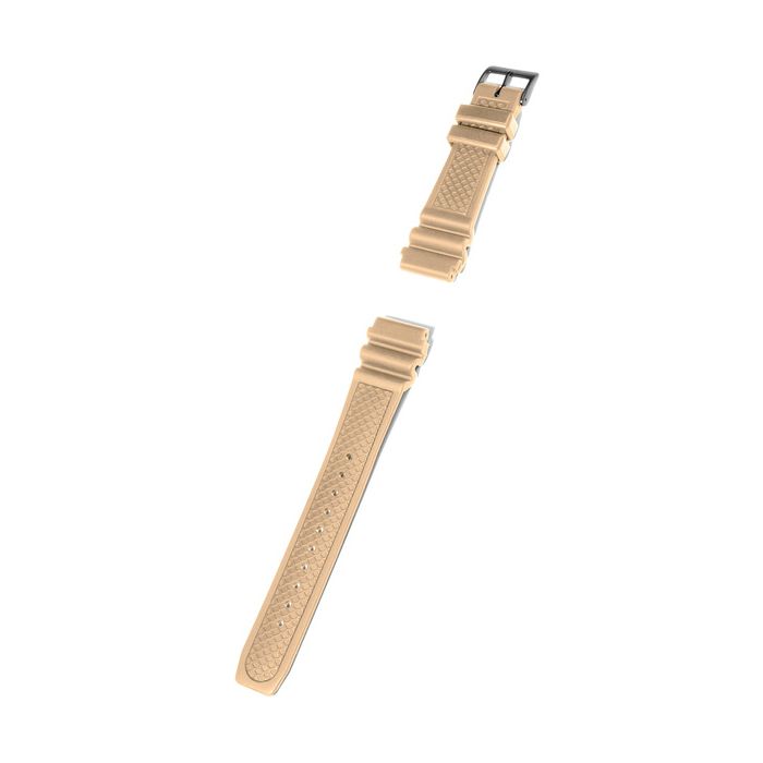 KHS-Uhrenarmband Taucherband beige 22mm,  Bandlänge 9,5 cm (inkl. Schließe) + 13,5 cm