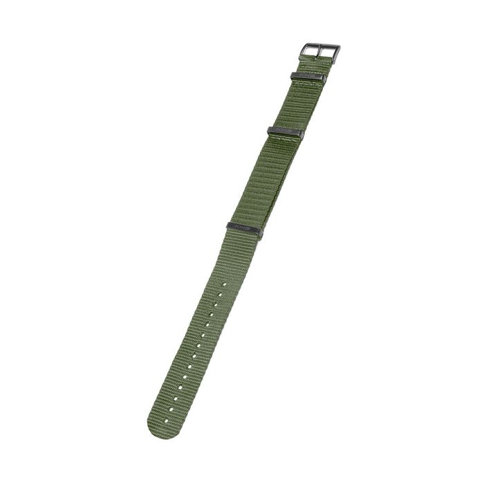 KHS-Uhrenarmband Natoband Oliv 20 mm, 22 mm und 24 mm.