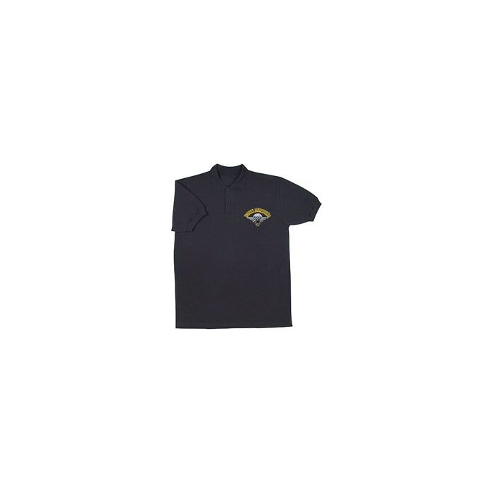 Poloshirt "Troupes Aeroportes" - Schwarz