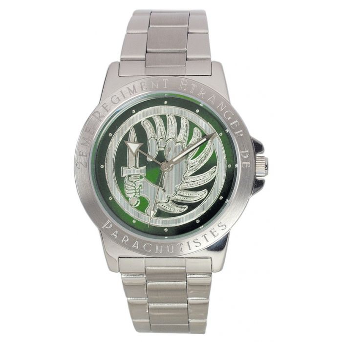 Fremdenlegion 2. REP Uhr - LIMITED EDITION - Quarz Uhrwerk - Edelstahlband - mit Dichtigkeitszertifikat - water resistent - verschraubter Krone und verschraubtem Boden - Nr. LE4787